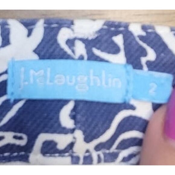 J.McLaughlin Lexi Skinny Jeans • Sz 2 • Blue Floral Print Denim • NWOT - Picture 5 of 10